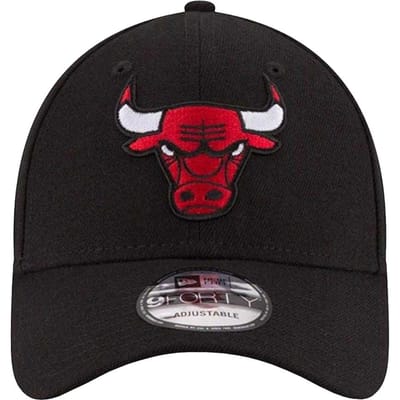 New Era Heren 9Forty League Chicago Bulls Baseball Cap (Zwart)