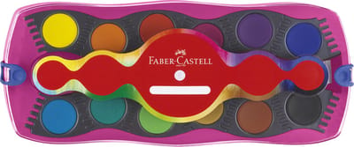 Faber-Castell waterverf set - Connector - 12 kleuren + 1 tube regenboog glitter + unicorn stickers - FC-125002