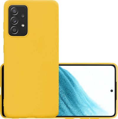 Hoesje - Geschikt voor Samsung Galaxy A53 - Sterk & Shockproof - Hoes Cover - Siliconen Case - Geel
