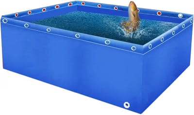 PVC Koi Vijver - Tuin Zwembad - Vis Kweek - Met Afvoerventiel - Bovengronds - Blauw
