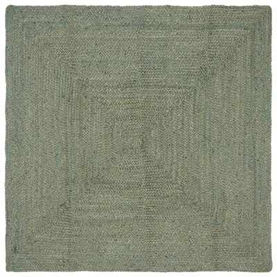 vidaXL - Gebied - Tapijt - Olijfgroen - 120 - x - 120 - cm - Jute