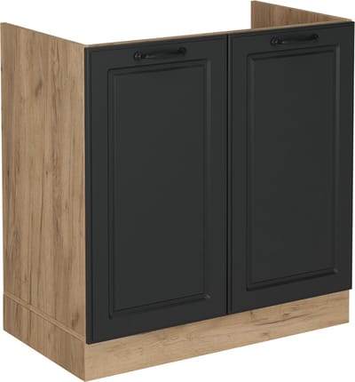 Vicco R-Line Wastafelkast – 80 cm zonder werkblad Antraciet landhuis