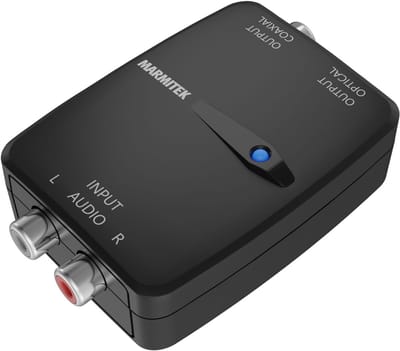 Marmitek Connect AD12 analoog naar digitaal converter - Audio converter - RCA naar Toslink of coaxiaal