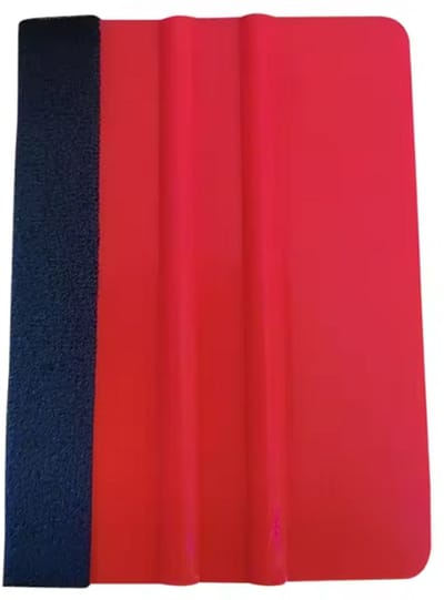 Finnacle - Folie wrapping Rakel Rood met Viltenrand - de ultieme scraper en aanbrengspatel voor perfecte folie op je auto- of raamoppervlakken