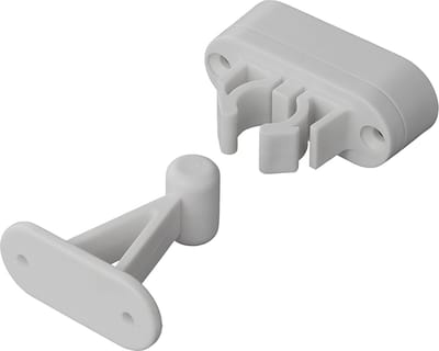 ProPlus Deurvanger met Flexibele Klem - Camper Deurstop - 2-delig - Deurklem - Deurhouder - Simpele en Snelle Montage - Scharnierfunctie - Flexibele Caravandeurhouder - Universeel - Grijs