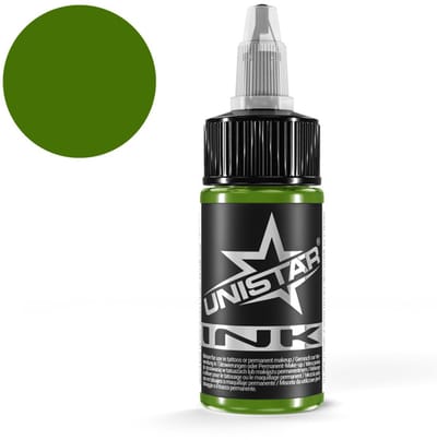 Unistar tattoo ink - Top Basic Green dark - 30ml - Tattoeage inkt - Groen