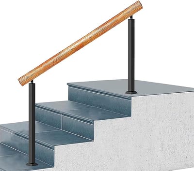 Trapleuning - Veiligheidshangrail - Veilig Traplopen - Verstelbare Hoek - 85 cm Hoogte - Zwart