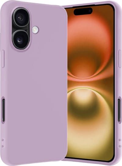 Hoes - Geschikt voor Apple iPhone 16 - Sterk & Shockproof - Hoesje Cover - Siliconen Case - Lila