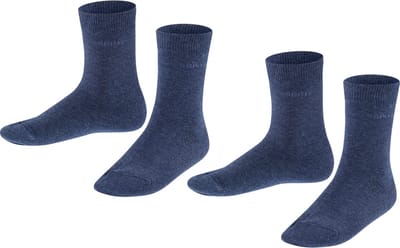 Esprit Foot Logo 2-Pack eenkleurig katoen multipack sokken kinderen blauw - maat 23-26