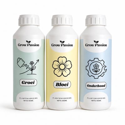 GrowPassion Moestuin & Bloei Pakket – Plantenvoeding voor Bloeiende Planten, Groenten en Fruit – Groei, Bloei & Onderhoud – Voor Tuin, Balkon en Kas – 3 x 500 ml