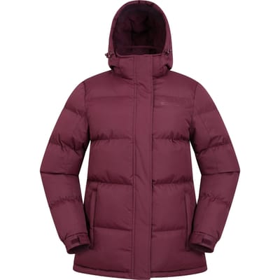 Mountain Warehouse Waterdichte gewatteerde jas voor dames (Bourgondië)
