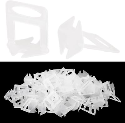 500 Stuk Tegelnivelleersysteem 1.5 mm met Trekloepen - PVC Plastic Tegelhulpmiddel voor Nivelleren en Lijmen van Tegels met een Voorrang van 36 mm en Hoogte van 38 mm