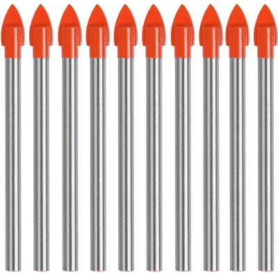 10 Glazen en Tegelboren - 6 mm Boor voor Glas, Keramiek en Porselein
