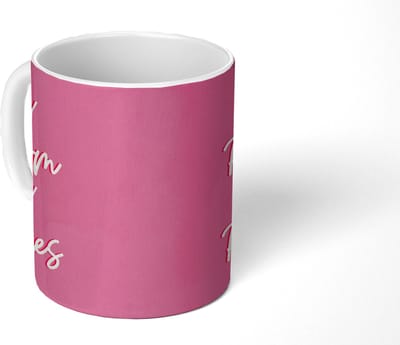 Mok - Koffiemok - Kinderen - Quotes - Roze - My room my rules - Mokken - 350 ML - Beker - Koffiemokken - Theemok - Mok met tekst
