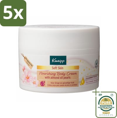 5 x Kneipp - Body crème - Soft Skin - Amandelbloesem - 200 ml - Grootverpakking - Huidverzorging - Bodycrème - Amandelolie - Shea Butter - Zachte Huid
