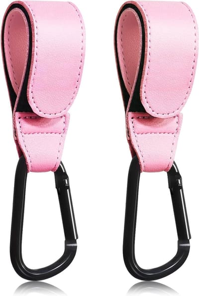Kinderwagenhaken - Wagenhaken Tassen - Spullen Meenemen - Hoge Draagkracht - 2 Stuks - Roze