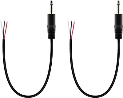3.5mm Stereo Audiokabel - Male Plug naar Losse Draden 30cm - TRS 3-Pins - Audio Kabelreparatie