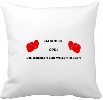 Akyol - jij bent de oom die iedereen zou willen hebben Kussen hoes - Oom - geweldige oom - liefste oom - verjaardag - cadeau - kado - bedankje - geschenk - 40 bij 40 cm