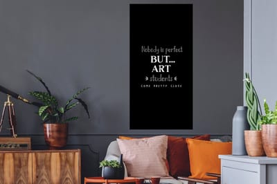 Muurstickers - Sticker Folie - Quotes - Art - Studenten - School - 60x120 cm - Plakfolie - Muurstickers Kinderkamer - Zelfklevend Behang - Zelfklevend behangpapier - Stickerfolie