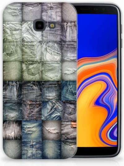 Silicone Back Cover Samsung Galaxy J4 Plus (2018) Spijkerbroeken