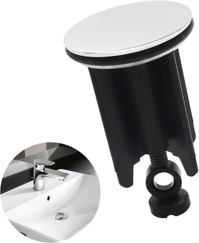 Universele Afvoerstopper 40 mm - RVS Eccentrische Stopper voor Keuken en Badkamer, Ideaal voor Afvoeren en Sink Drains