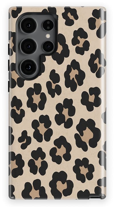 DripCase Luipaard Hoesje Samsung Galaxy S24 Ultra | Backcover met Mag | Hoesje met Dierenprint Samsung Galaxy S24 Ultra Leopard Light