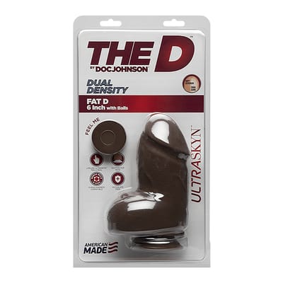 Doc Johnson Fat D - Realistische ULTRASKYN Dildo met Ballen - 15 cm brown