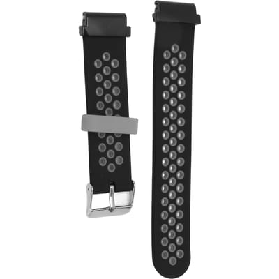 Bracelet de Montre en Silicone 20mm Respirant Résistant à l'Eau Confortable pour Garmin Fenix 7S 6S 5S Noir Gris grise noire