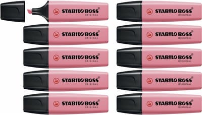 STABILO BOSS ORIGINAL - Markeerstift - Pastel - Kersenbloesem Roze - Doos 10 Stuks