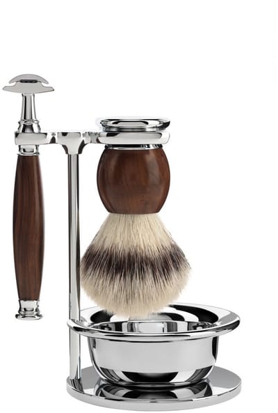 MÜHLE -Scheerset 4-delig -Sophist -Ironwood -Saf.Razor