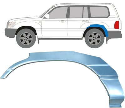 Reparatiepaneel achterspatbord voor Toyota Land Cruiser J100 1998-2007 / Links