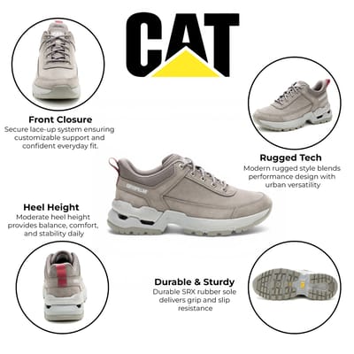CAT (Caterpillar) donkergrijze leren sneakers - Surge Hiker