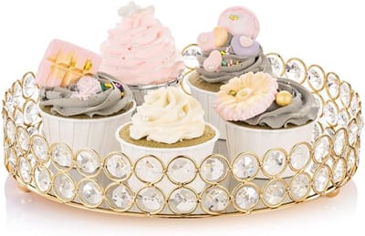 Decoratieve Spiegel Tray van 25 cm: Luxe Crystal Schaal voor Parfum, Sieraden en Make-up Organisatie