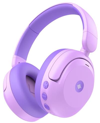 Bluetooth Hooftelefoon voor Kinderen met Actieve Geluidsisolatie - 60 Uur Afspeeltijd, Veilig Volume, Comfortabele Pasvorm, Bluetooth 5.4