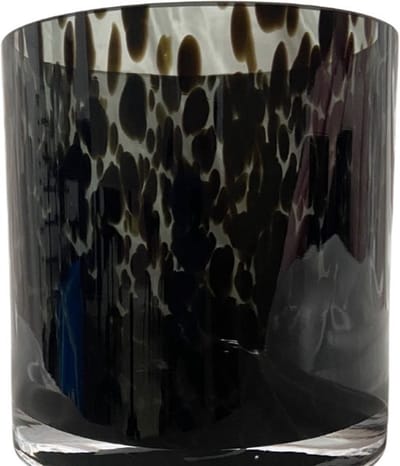 Vaas Celtic Grey Cheetah | Koker | waxinelichthouder | 12,5 x 12,5 cm | Mondgeblazen glas