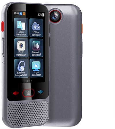 Smart Voice Translator M30 – Realtime Speech & Photo Translation with 139 Online & 14 Offline Languages, WiFi-Enabled Business Translator with Camera & Dictionary