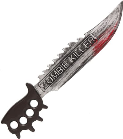 Rubies horror mes met bloed - groot - 50 cm - kunststof - hakmes - Halloween thema