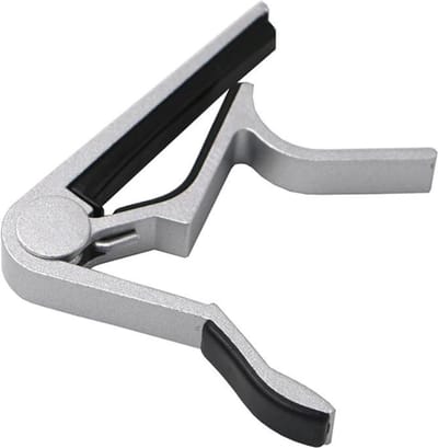 Aluminium Gitaar Barréklem - Capodastro – Capo / Klem - Capodester Akoestische, Klassieke & Elektrische Gitaar- Guitar - Ukelel Akoestische / Klassiek / Elektrisch - Zilver kleurig