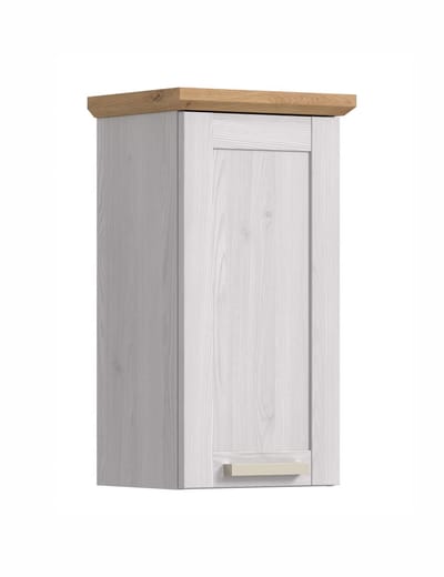 Hoge kast voor badkamer - Moderne opbergoplossing in eikenlook - 39x71x34 cm