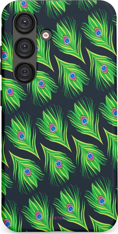Casetastic Hoesje Geschikt voor Samsung S25 - Stijlvolle Beschermende Duo-layer Case - Veren van verleiding