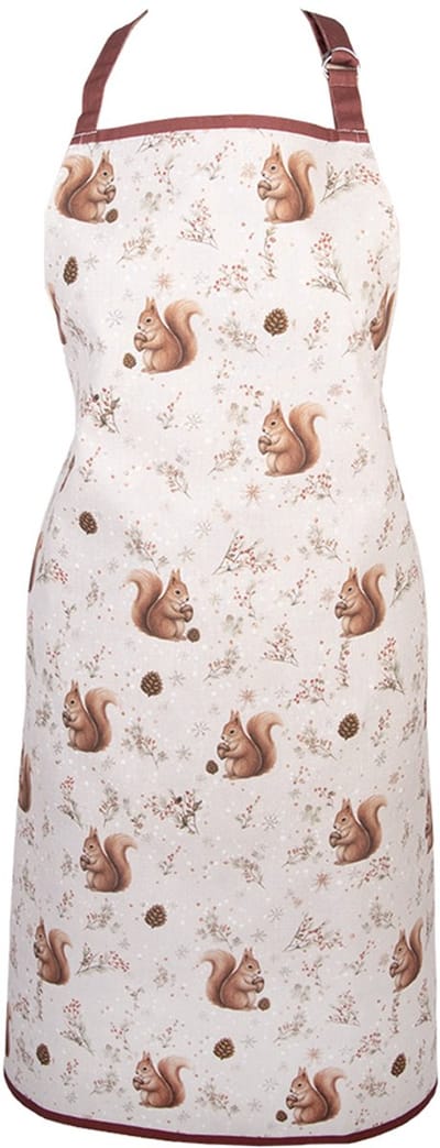 Clayre & Eef Keukenschort 70x85 cm Beige Katoen