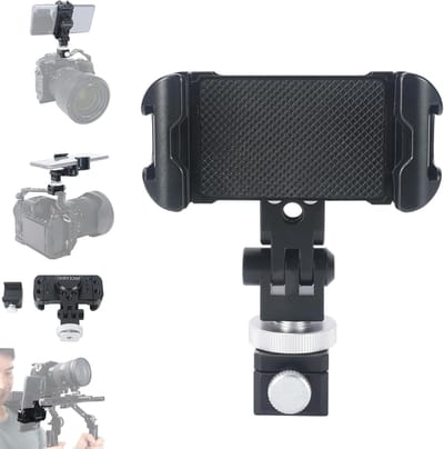 Universele Smartphone Tripod Houder met Koude Schoen, Rotatable en Verstelbare Klem voor Mobiele Telefoons en Camera's