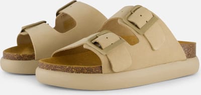 Scholl Noelle Chunky Sandalen beige Suede - Dames - Maat 41