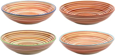 Cookinglife Diepe Borden / Pastaborden Rhythm & Lines ø 20 cm - 4 Stuks