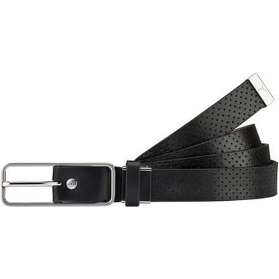 Puma Dimple Op Lengte Gesneden Volwassenen Zwarte Golf Leren Riem 053007 01