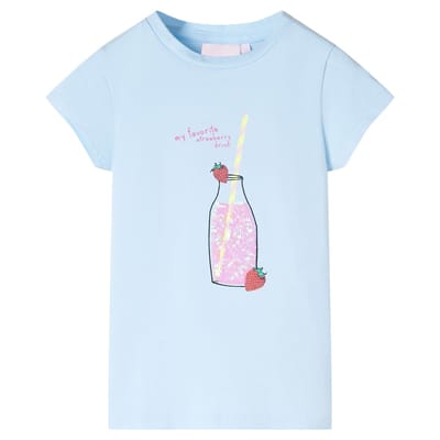 vidaXL Kindershirt 140 zachtblauw