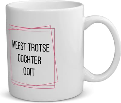 Akyol - meest trotse dochter ooit koffiemok - theemok - Dochter - trotse dochter - verjaardagscadeau - verjaardag - cadeau - cadeautje voor dochter - dochter artikelen - kado - geschenk - gift - 350 ML inhoud