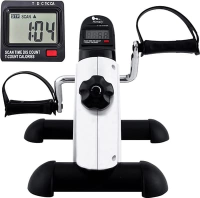 Mini Hometrainer - Arm Been Trainer - Dagelijkse Beweging - Instelbare Weerstand - 43 x 32 x 20 cm - Zwart