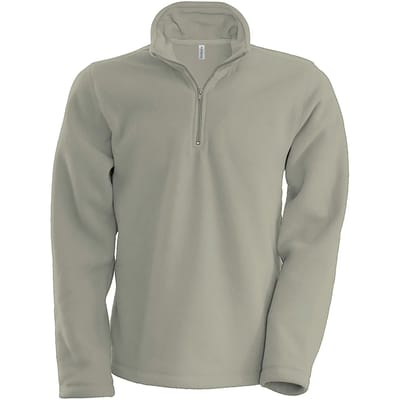 Fleecevest 'Enzo' met ritskraag merk Kariban maat XL Beige