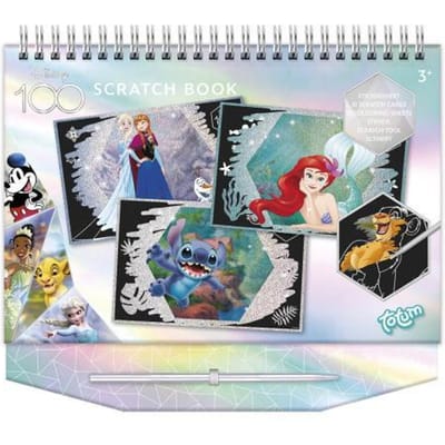 Totum Disney 100 krasplaten sticker en kleurboek scratch art Disney classics limited edition jubileum editie 100 jarig bestaan Disney